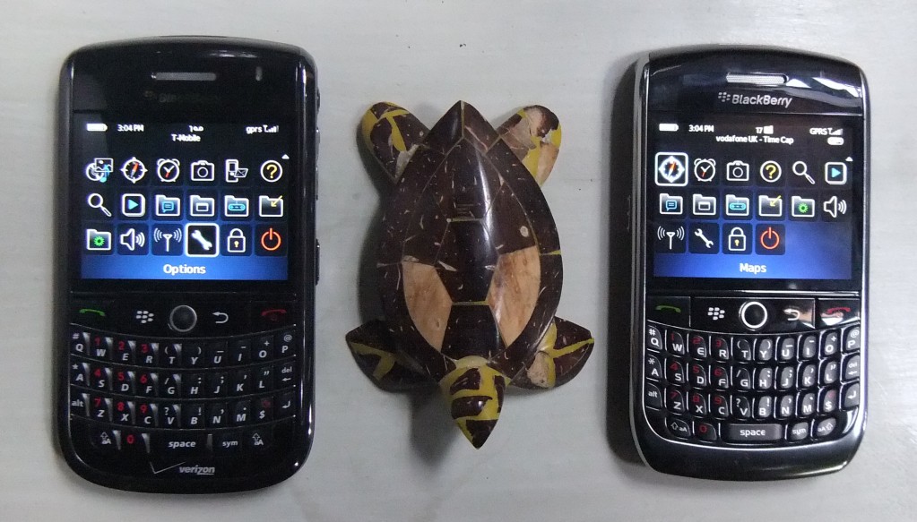 BB The Tour (left) and the Curve (right), with inexplicable intervening turtle (centre)