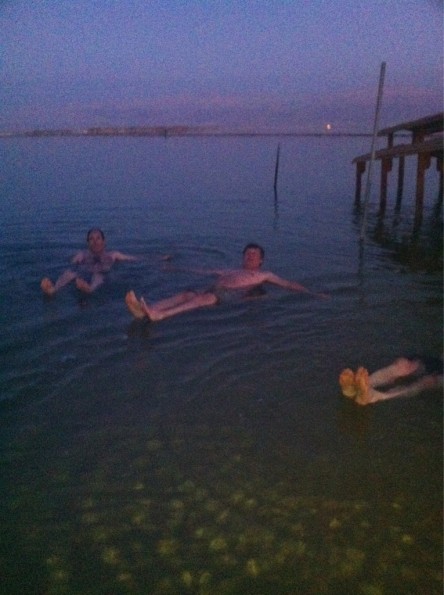 Got to the Dead Sea as the light was...