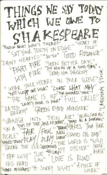 Things we say thanks to Shakespeare:...